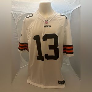 Nike Official NFL On Field White Cleveland Browns Jersey #13 No Name